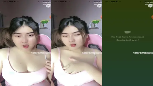 Nona Adik Cantik Pink Buka Baju Remas Gunung Kembar Melet