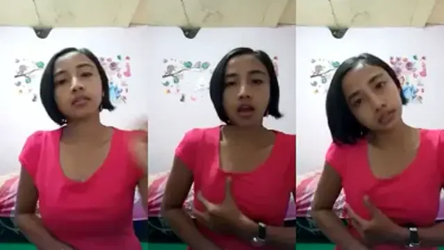 Cam Cewe Baju Pink Rambut Pendek Sange Terus