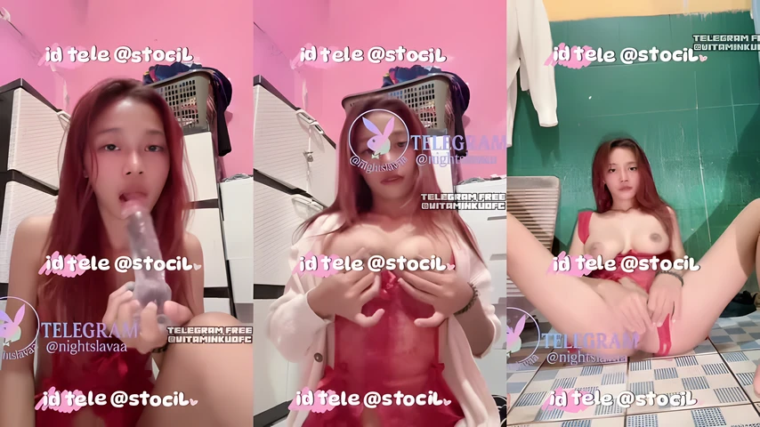 Abg Tete Bulet Lila Lingerie Merah Colmek Dildo